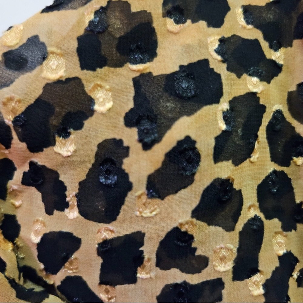 Free People Leopard Print Wrap Dress with Ruffles - Size M - Picture 10 of 11